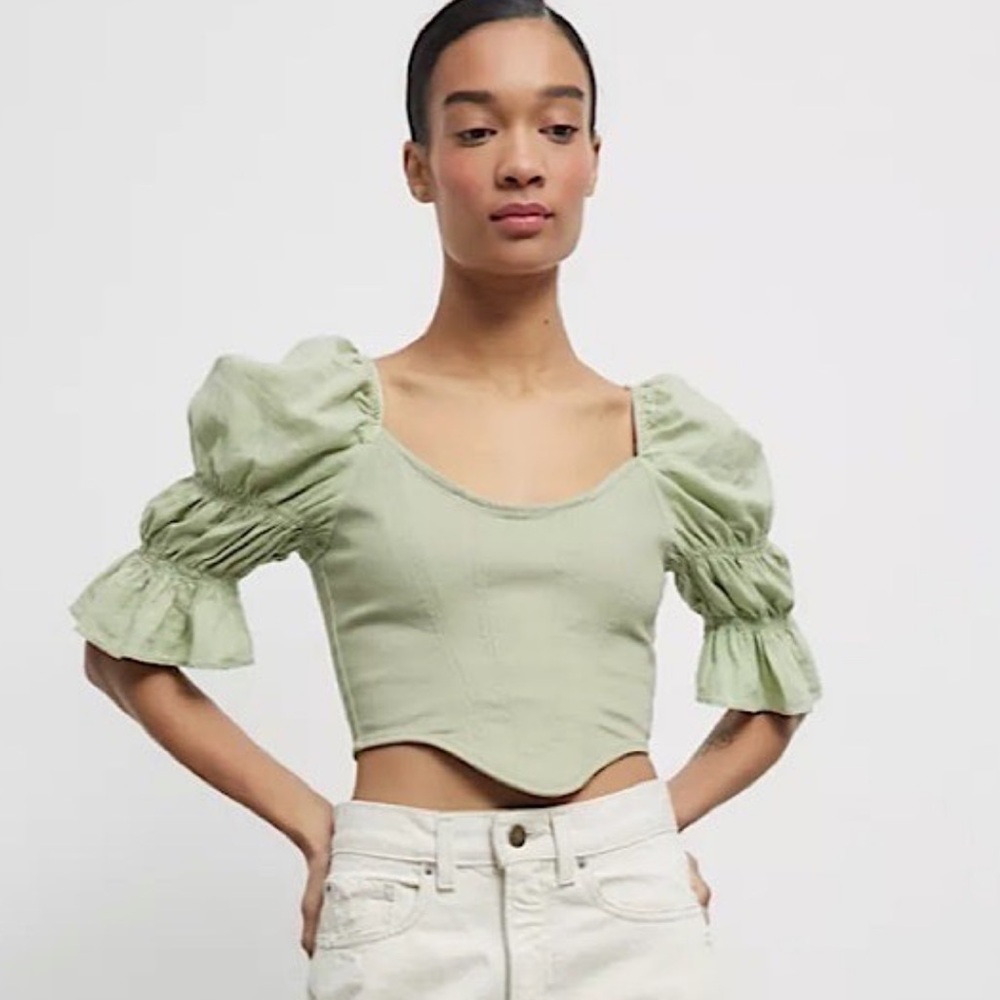 URBAN OUTFITTERS green corset top